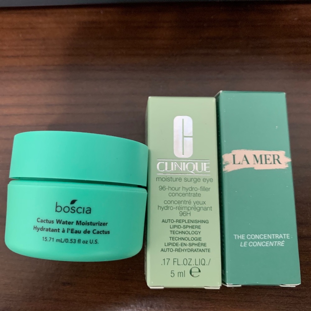 La Mer & Clinique eye concentrate & Boscia